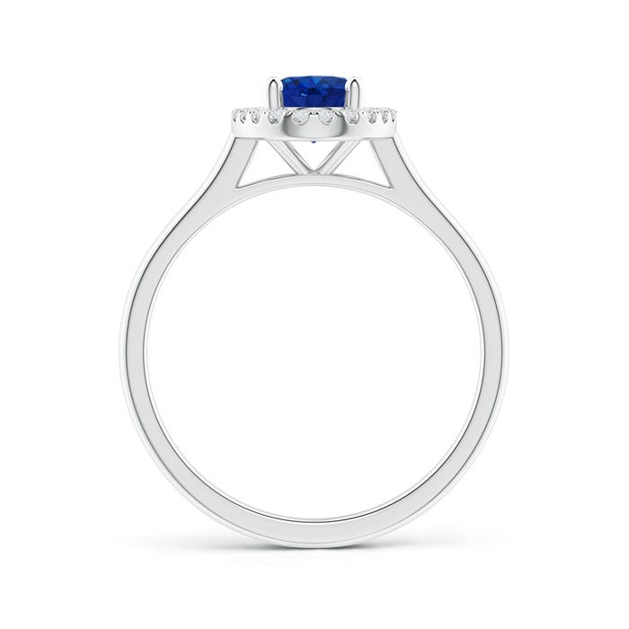 AAA - Blue Sapphire / 0.99 CT / 14 KT White Gold