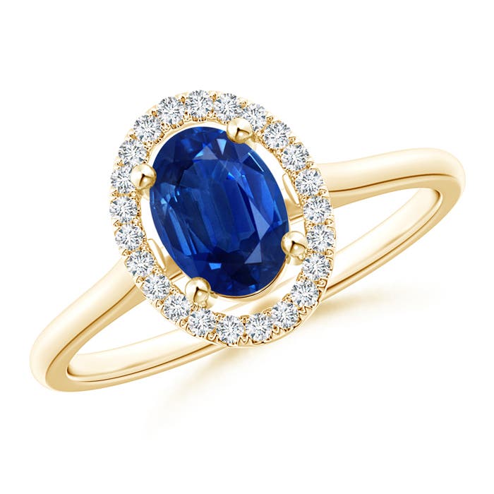 AAA - Blue Sapphire / 0.99 CT / 14 KT Yellow Gold