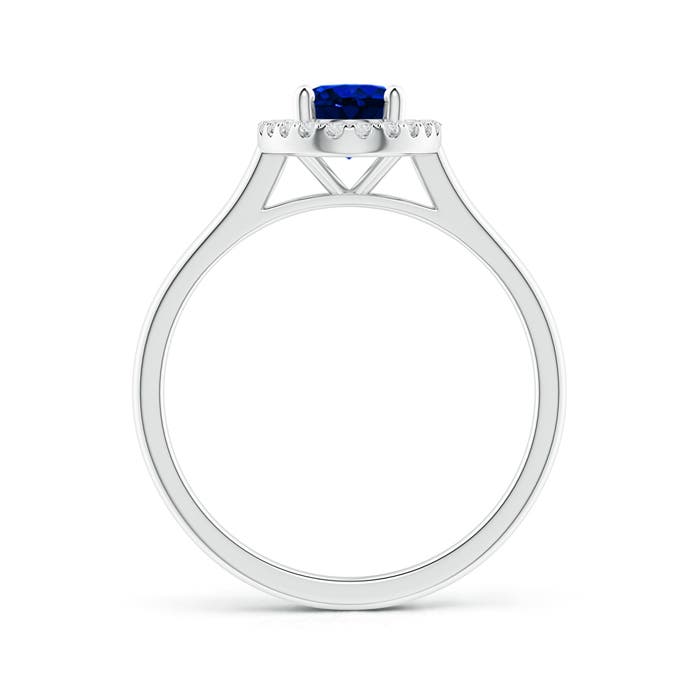 AAAA - Blue Sapphire / 0.99 CT / 14 KT White Gold