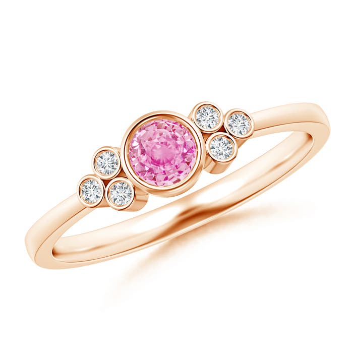 A - Pink Sapphire / 0.41 CT / 14 KT Rose Gold