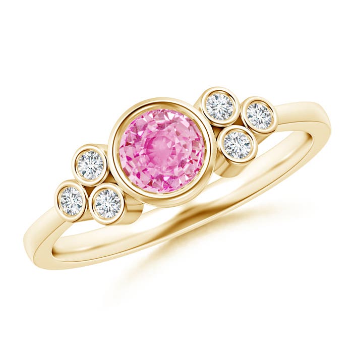 A - Pink Sapphire / 0.75 CT / 14 KT Yellow Gold