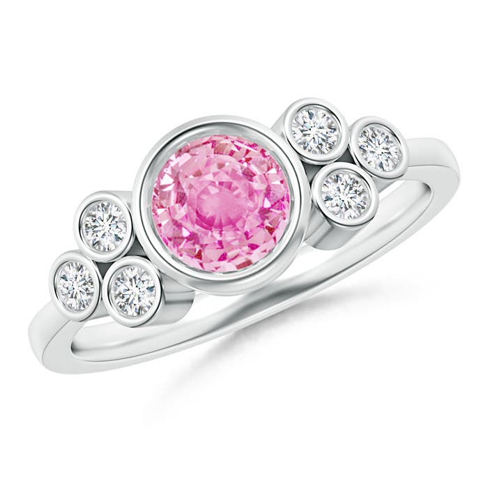 A - Pink Sapphire / 1.26 CT / 14 KT White Gold