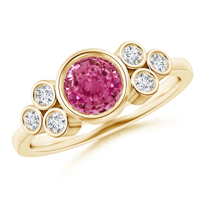 AAAA - Pink Sapphire / 1.26 CT / 14 KT Yellow Gold