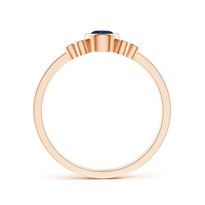 AA - Blue Sapphire / 0.41 CT / 14 KT Rose Gold