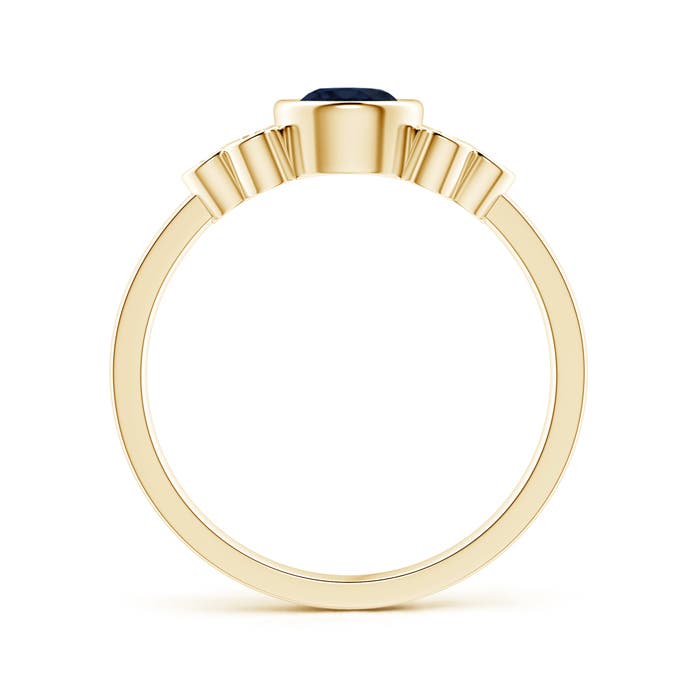 A - Blue Sapphire / 0.75 CT / 14 KT Yellow Gold