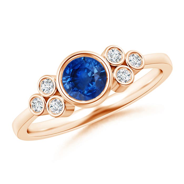 AAA - Blue Sapphire / 0.75 CT / 14 KT Rose Gold