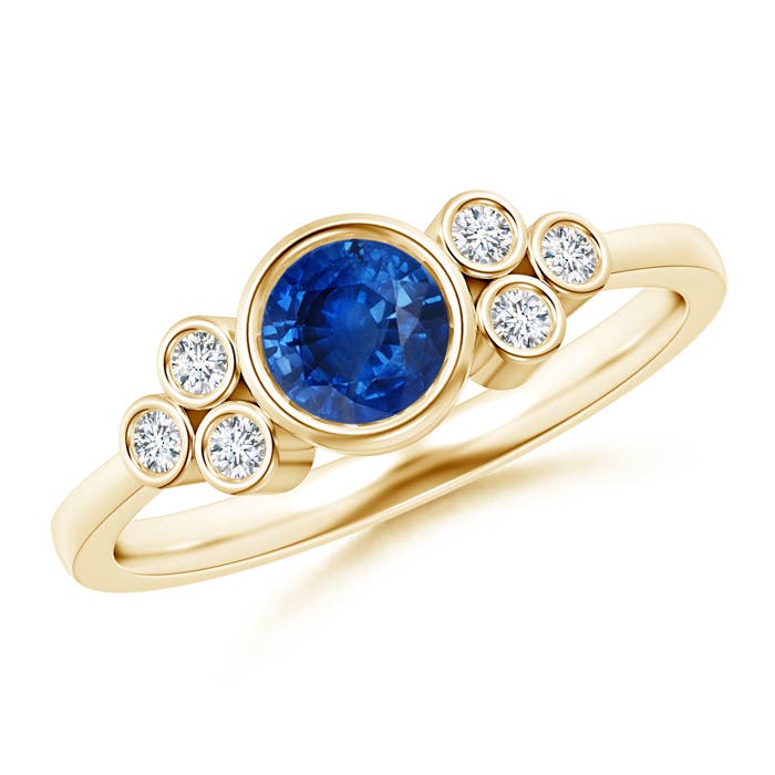 AAA - Blue Sapphire / 0.75 CT / 14 KT Yellow Gold