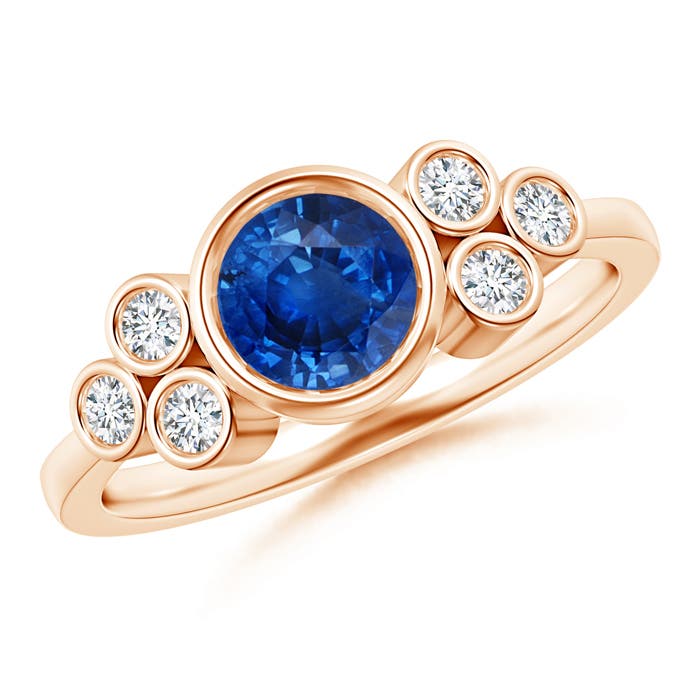 AAA - Blue Sapphire / 1.26 CT / 14 KT Rose Gold