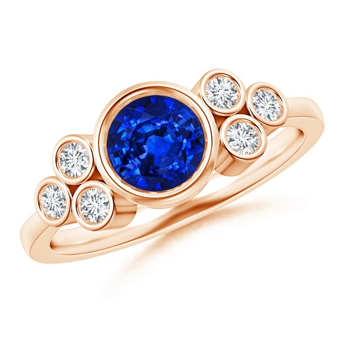 AAAA - Blue Sapphire / 1.26 CT / 14 KT Rose Gold