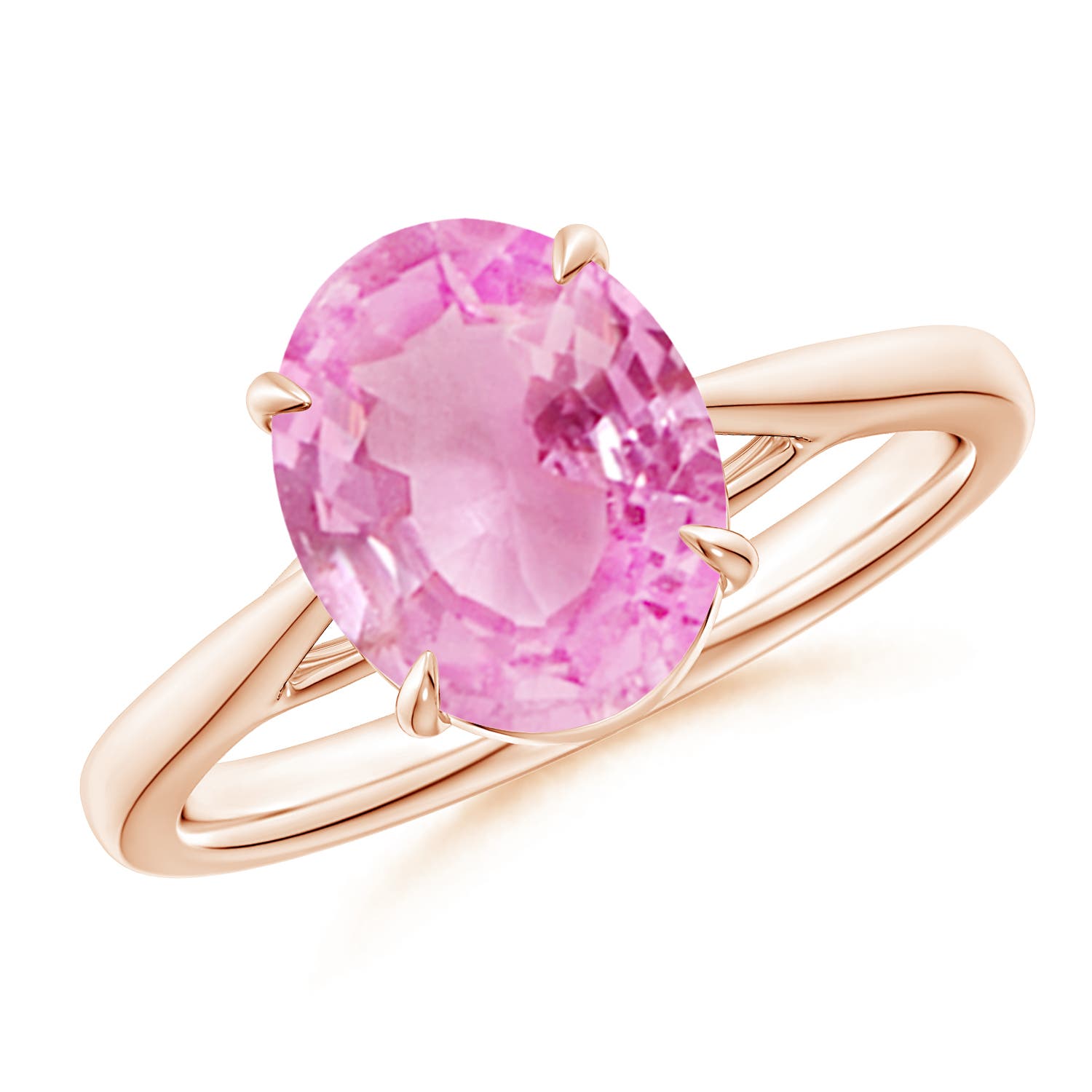 A - Pink Sapphire / 3 CT / 14 KT Rose Gold