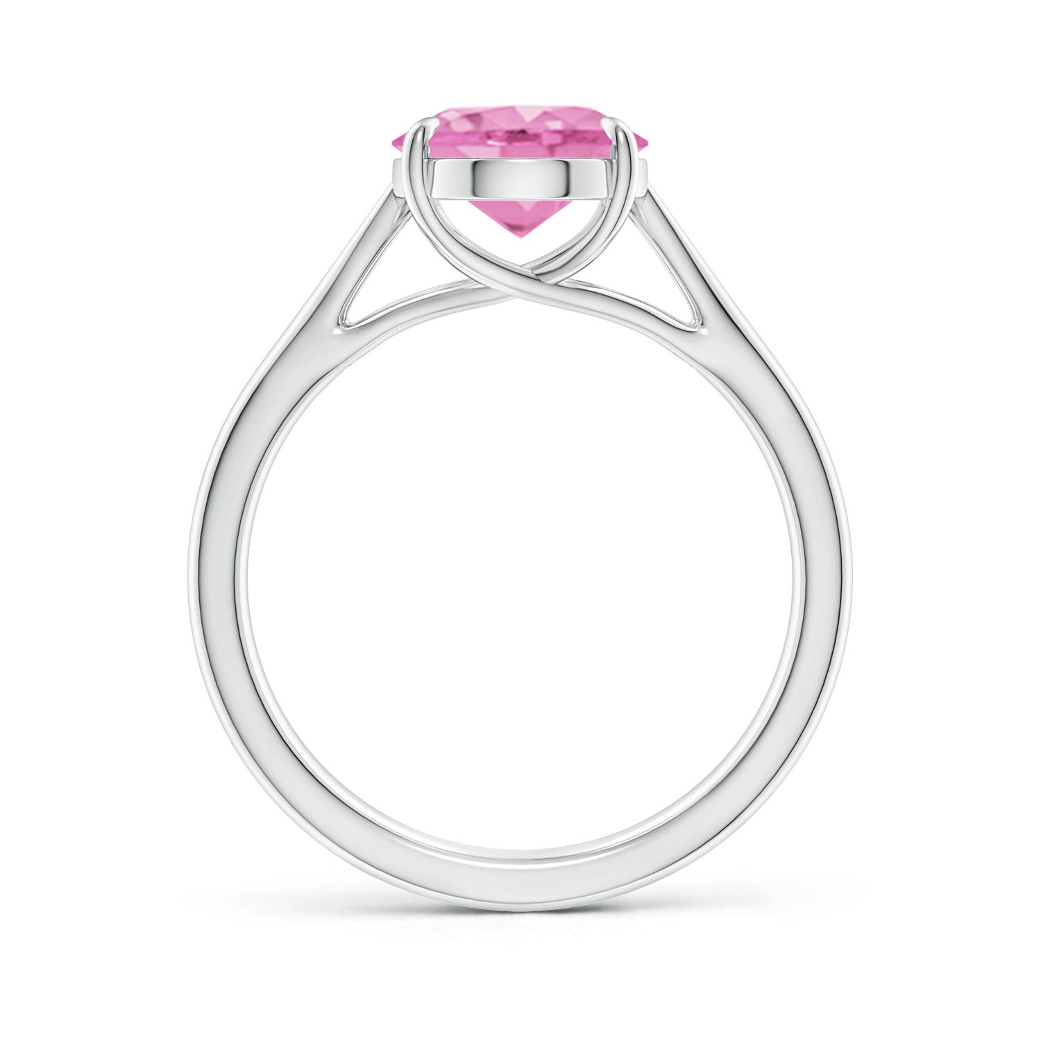 A - Pink Sapphire / 3 CT / 14 KT White Gold