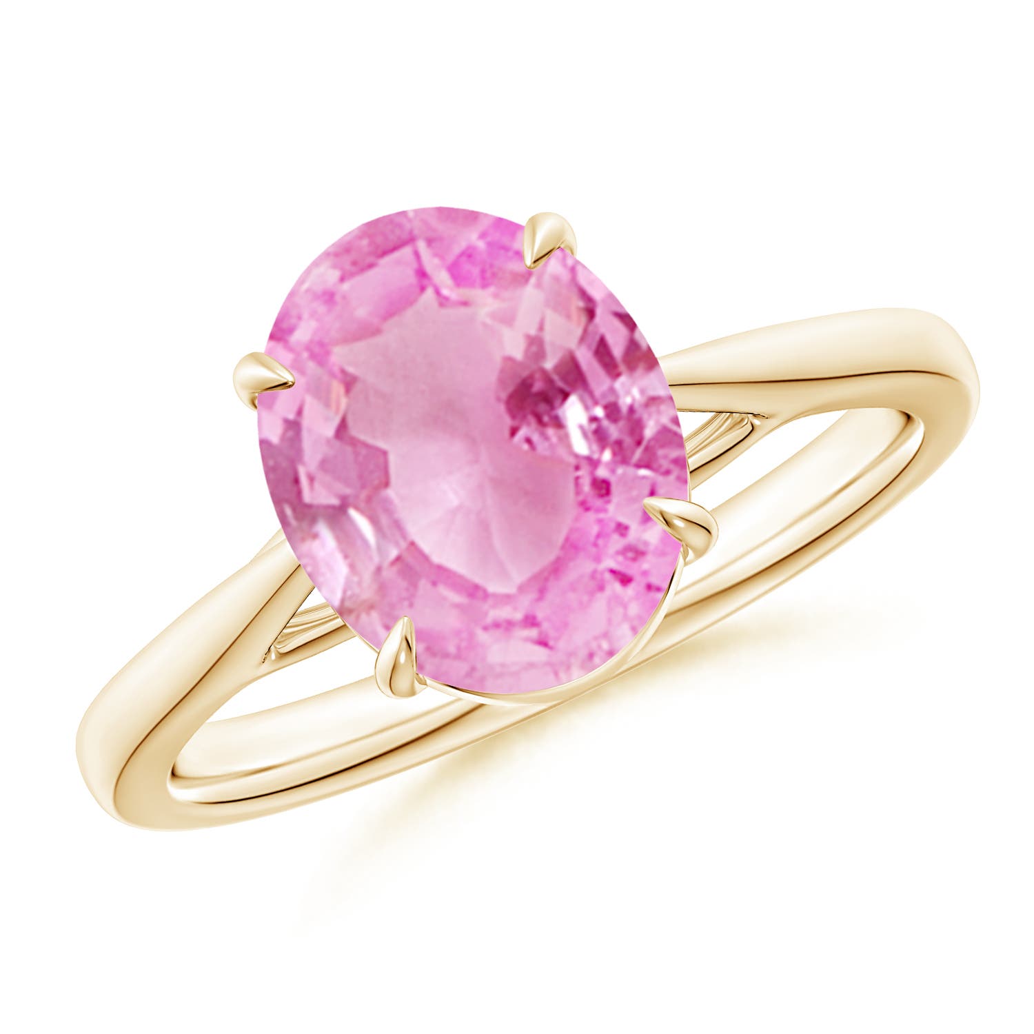 A - Pink Sapphire / 3 CT / 14 KT Yellow Gold