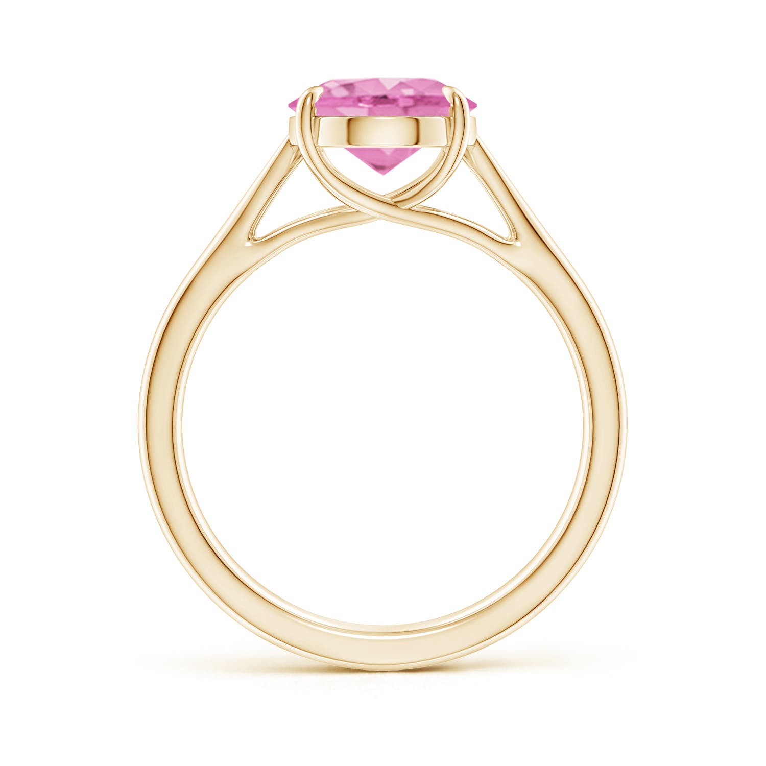 A - Pink Sapphire / 3 CT / 14 KT Yellow Gold