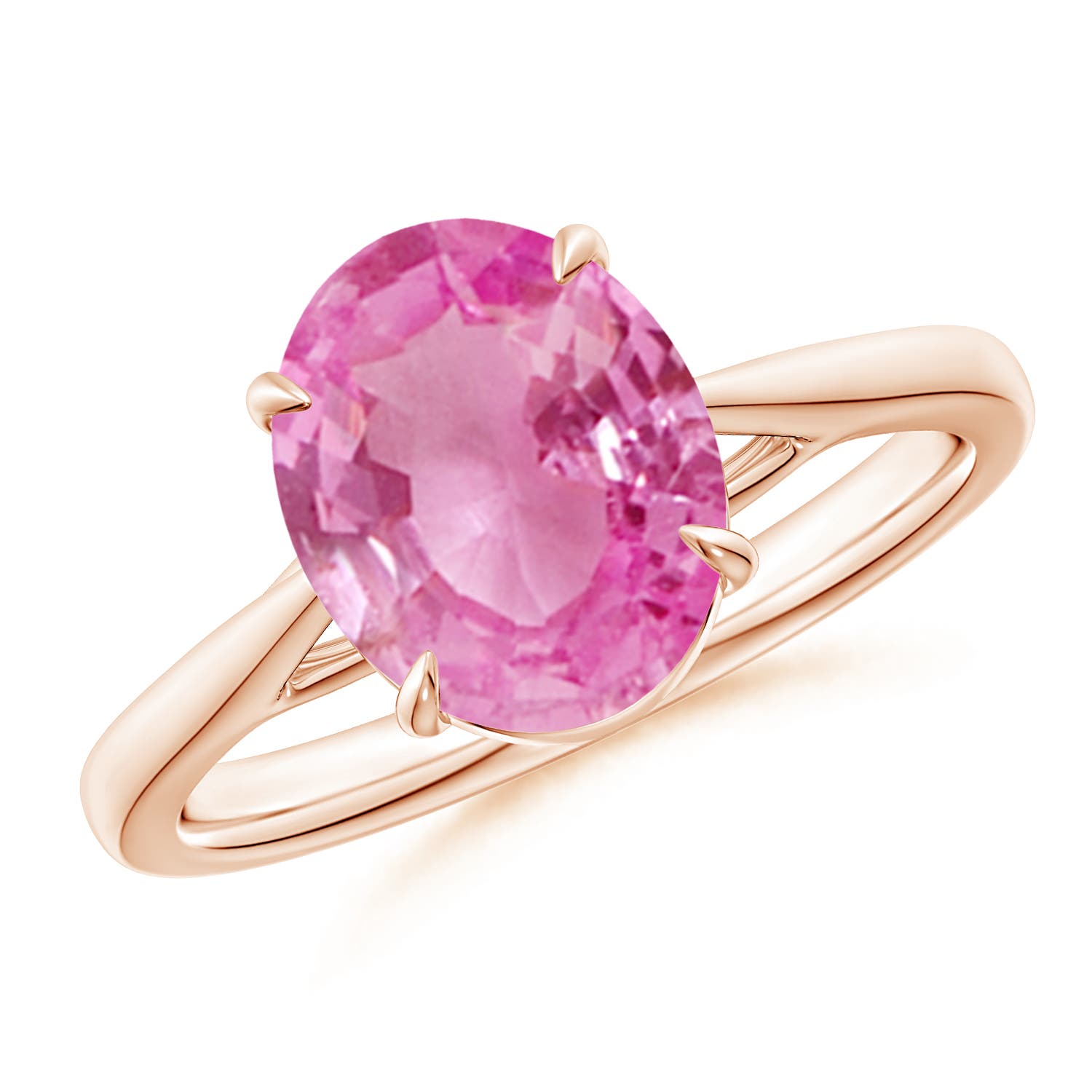 AA - Pink Sapphire / 3 CT / 14 KT Rose Gold