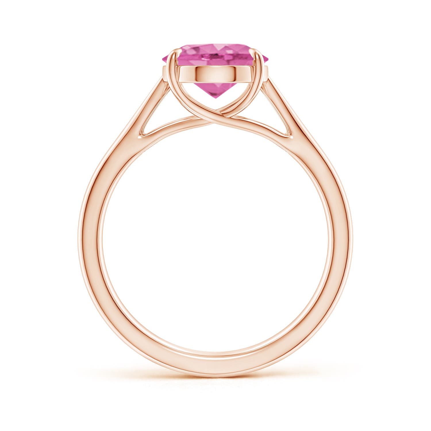 AA - Pink Sapphire / 3 CT / 14 KT Rose Gold