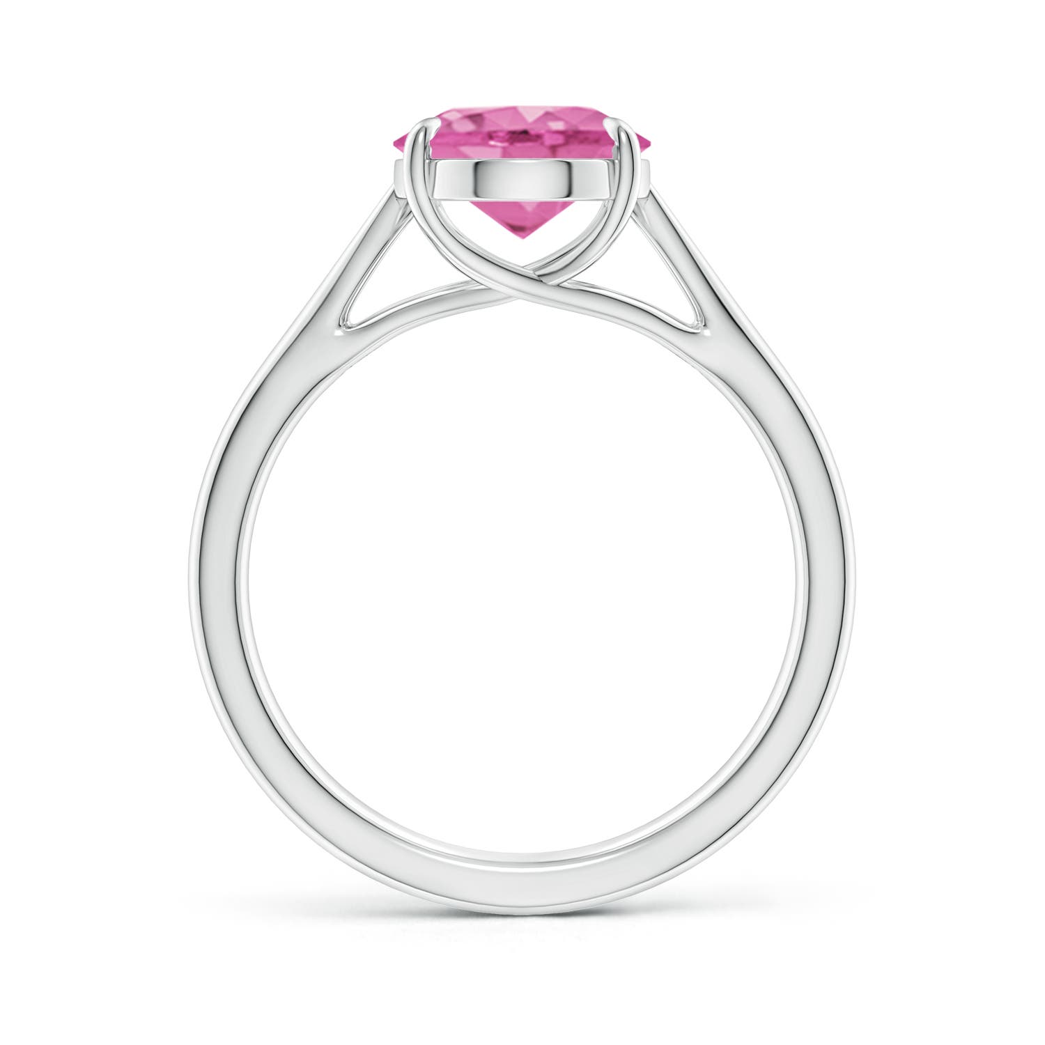 AA - Pink Sapphire / 3 CT / 14 KT White Gold