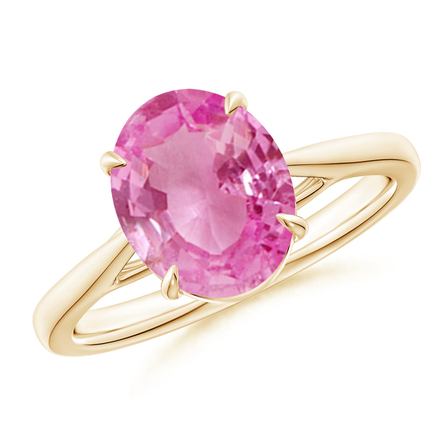 AA - Pink Sapphire / 3 CT / 14 KT Yellow Gold