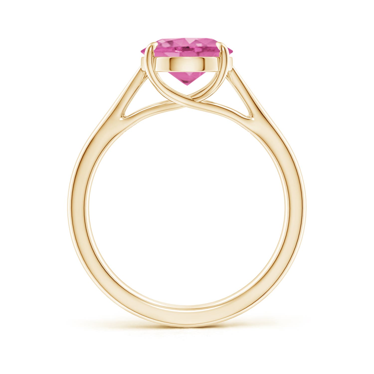 AA - Pink Sapphire / 3 CT / 14 KT Yellow Gold