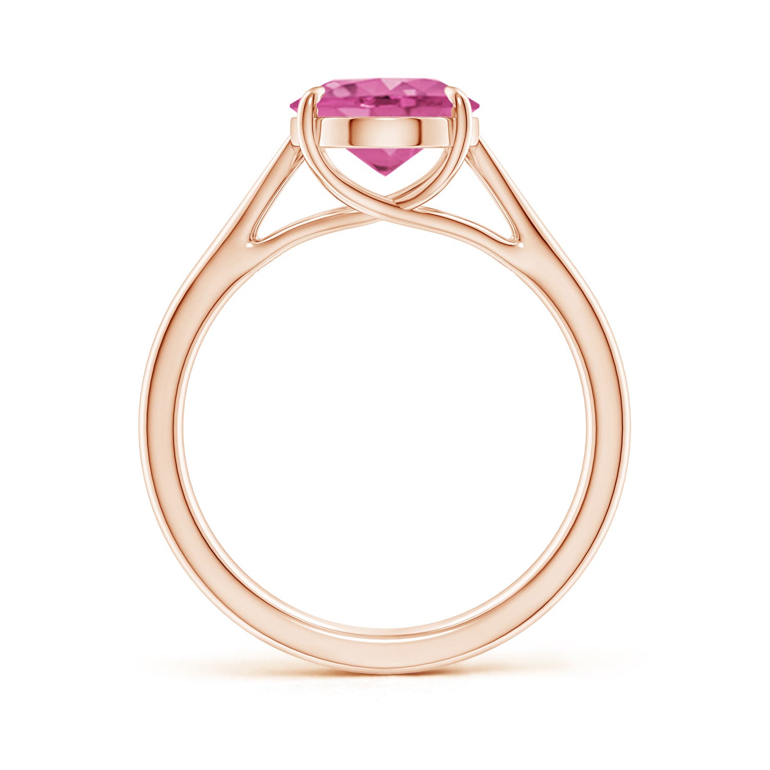 AAA - Pink Sapphire / 3 CT / 14 KT Rose Gold