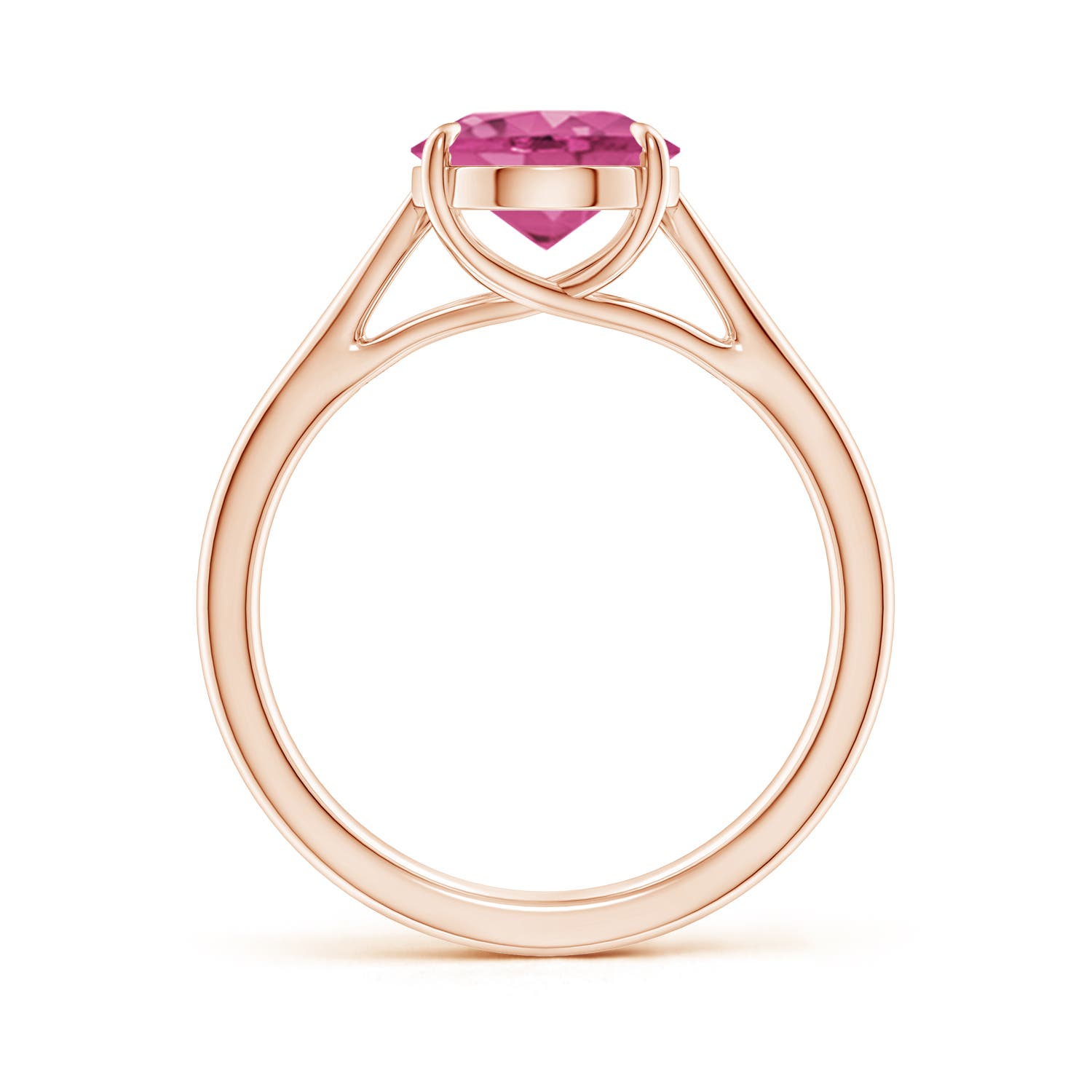 AAAA - Pink Sapphire / 3 CT / 14 KT Rose Gold