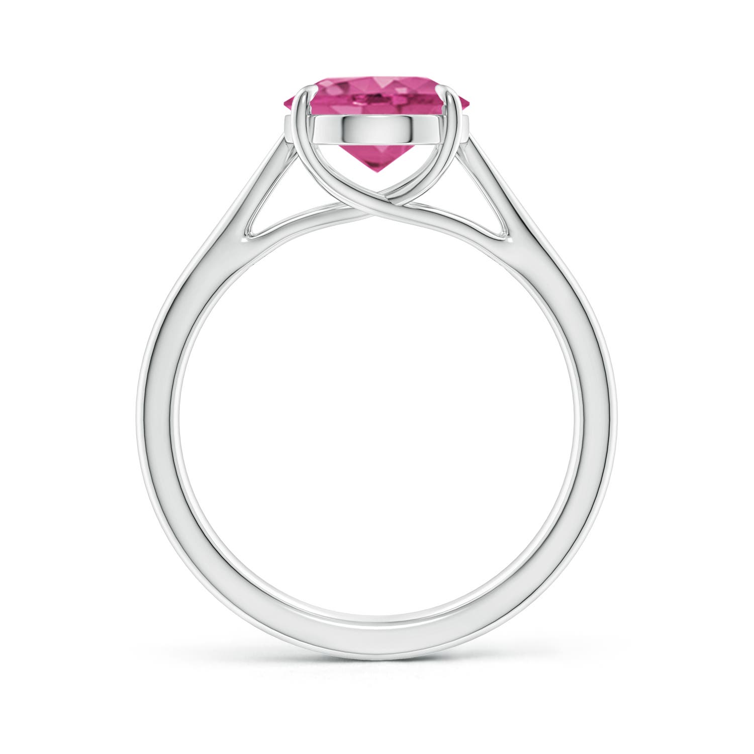 AAAA - Pink Sapphire / 3 CT / 14 KT White Gold