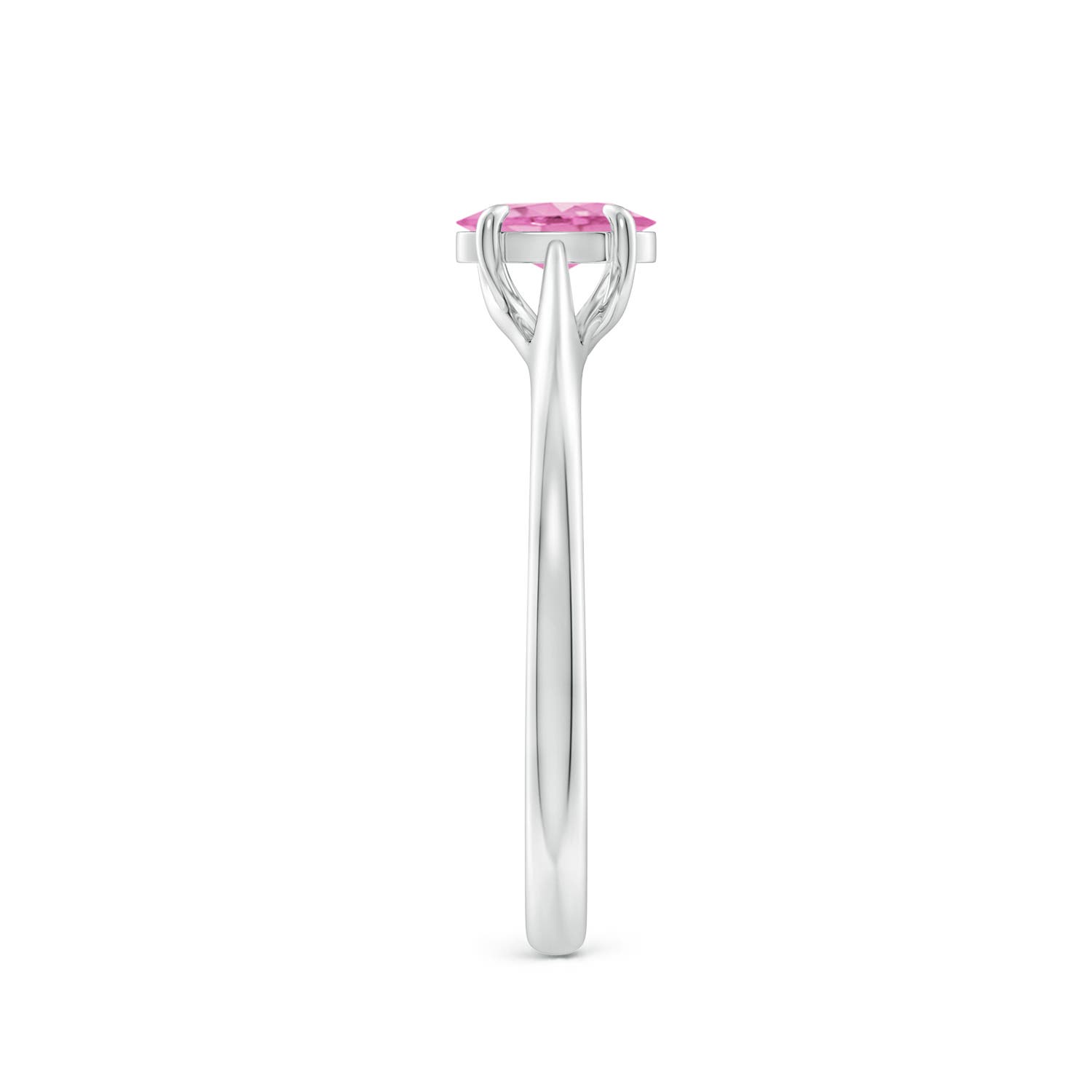 A - Pink Sapphire / 0.55 CT / 14 KT White Gold