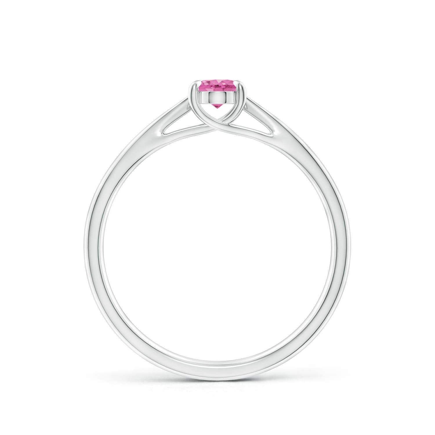 AA - Pink Sapphire / 0.55 CT / 14 KT White Gold