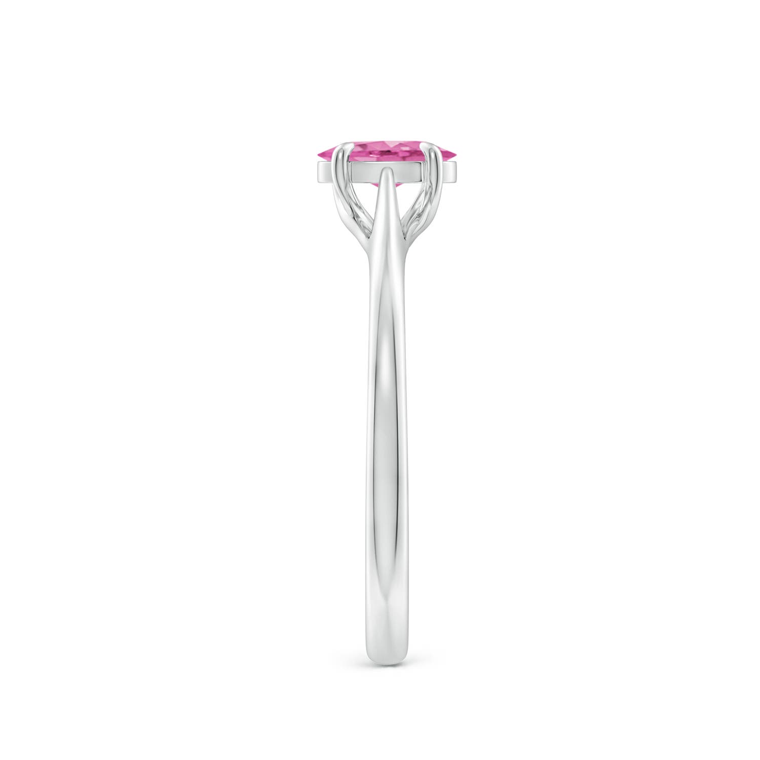 AA - Pink Sapphire / 0.55 CT / 14 KT White Gold