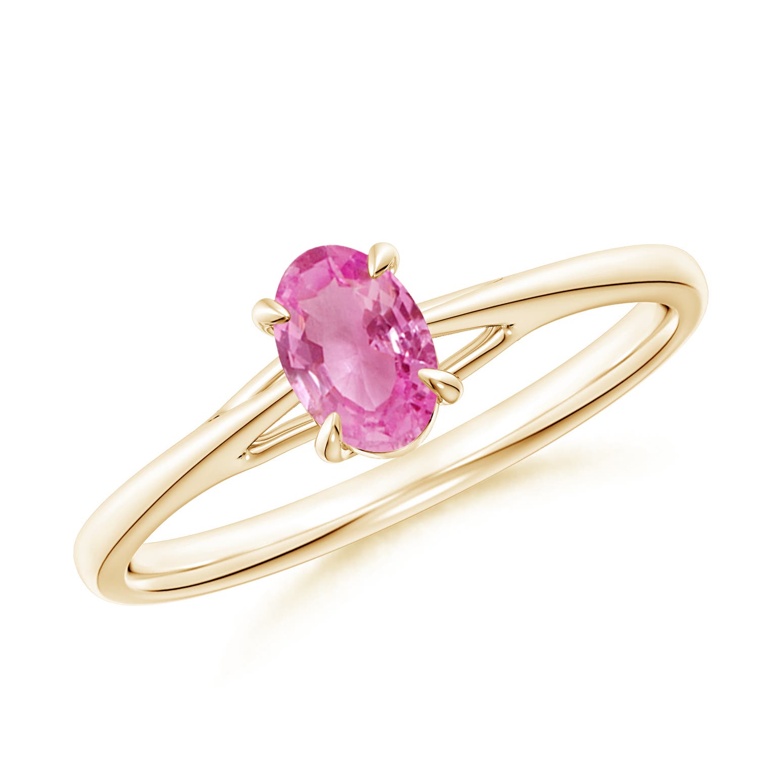 AA - Pink Sapphire / 0.55 CT / 14 KT Yellow Gold