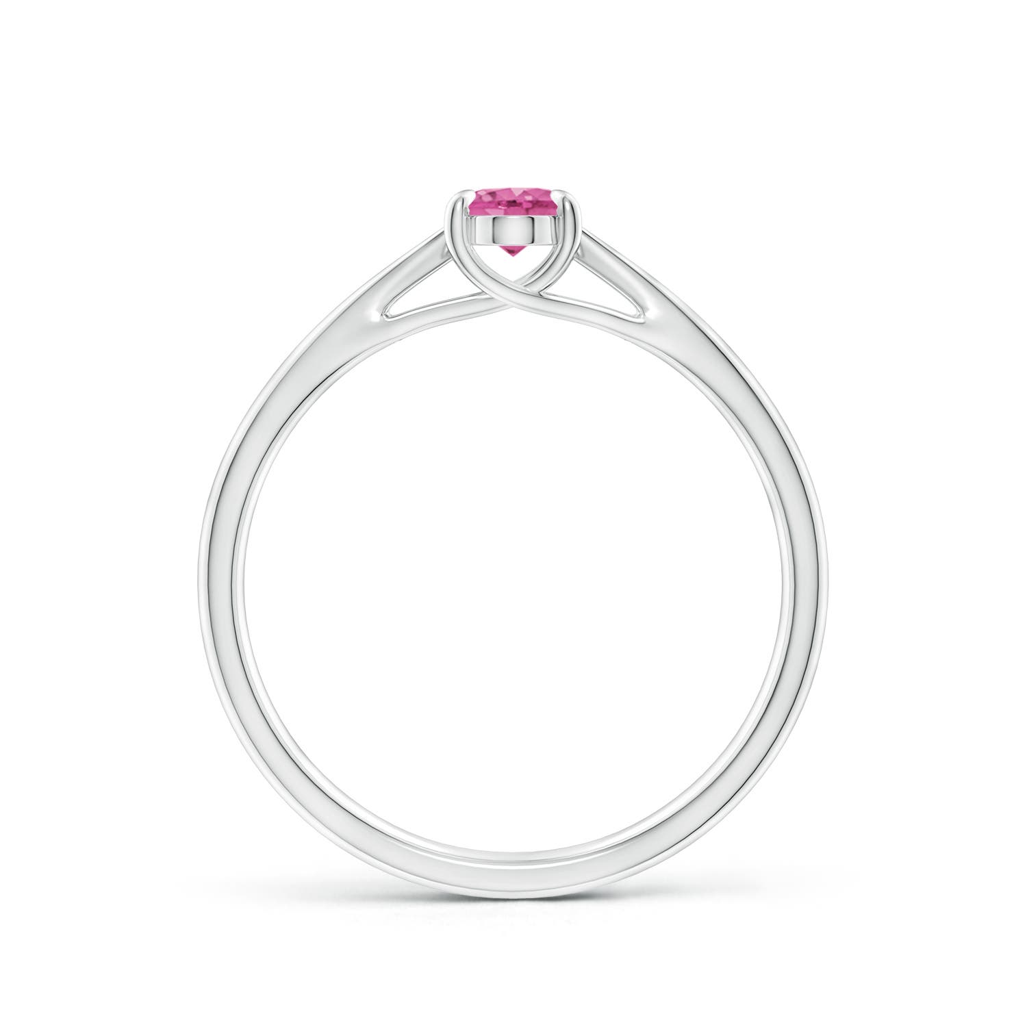 AAA - Pink Sapphire / 0.55 CT / 14 KT White Gold