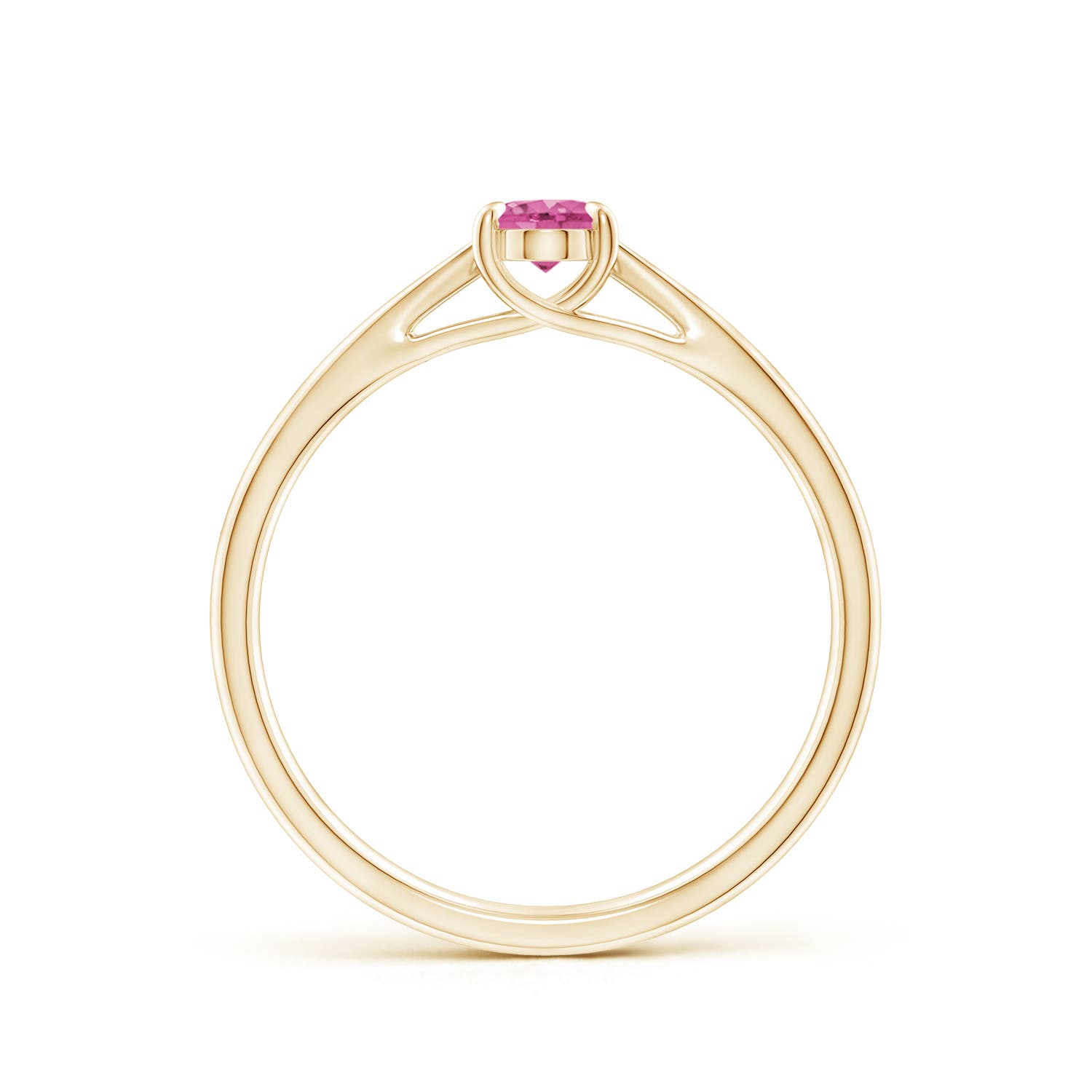 AAA - Pink Sapphire / 0.55 CT / 14 KT Yellow Gold