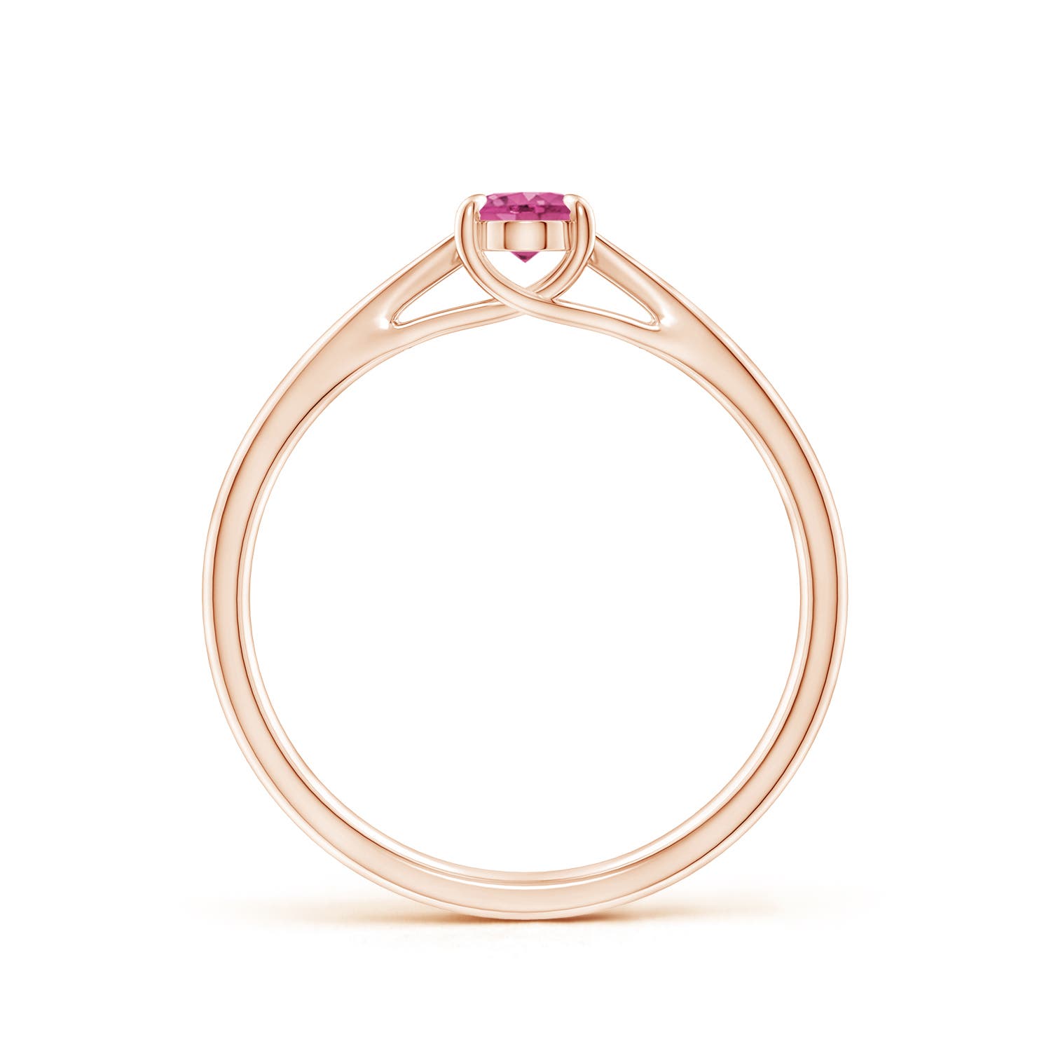 AAAA - Pink Sapphire / 0.55 CT / 14 KT Rose Gold