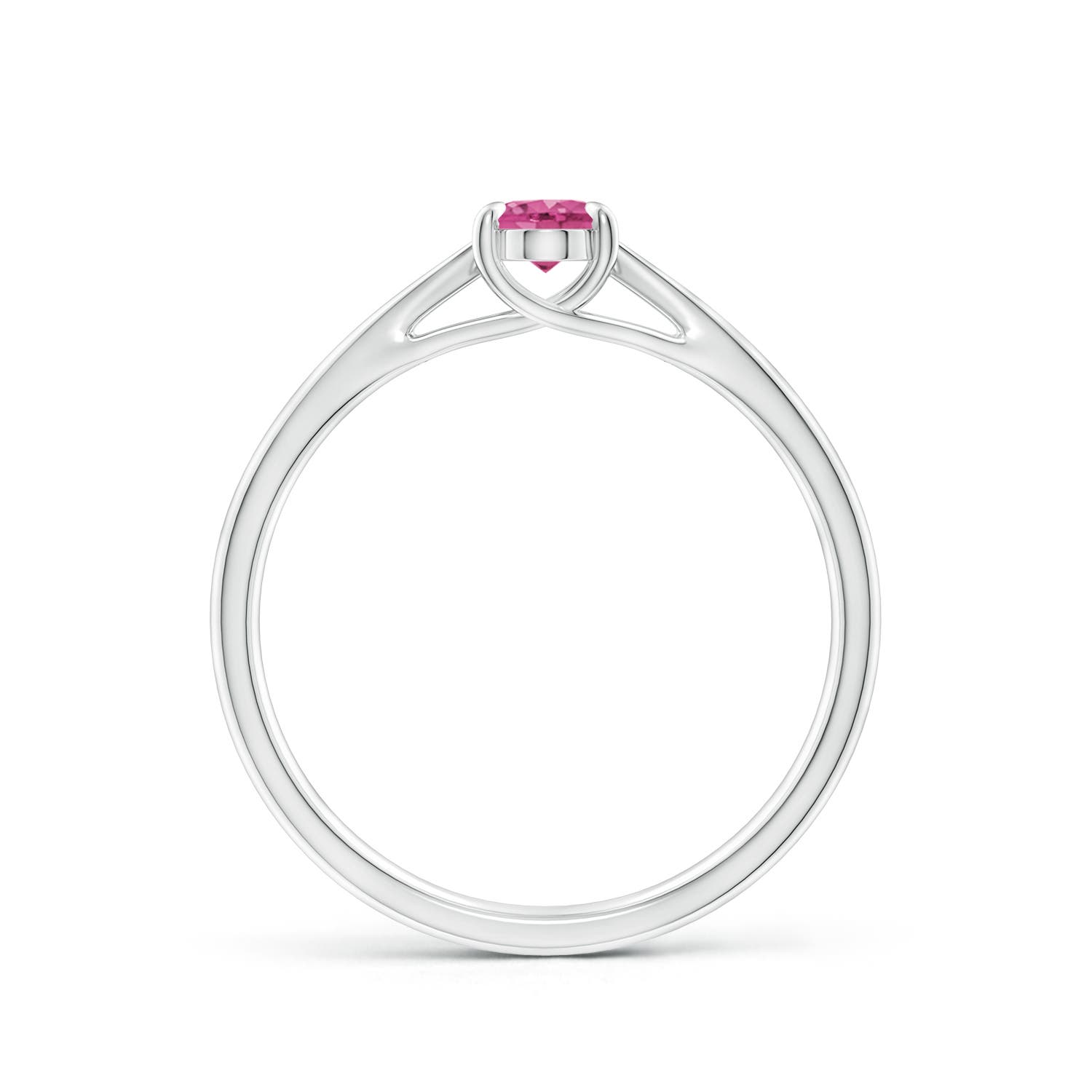 AAAA - Pink Sapphire / 0.55 CT / 14 KT White Gold