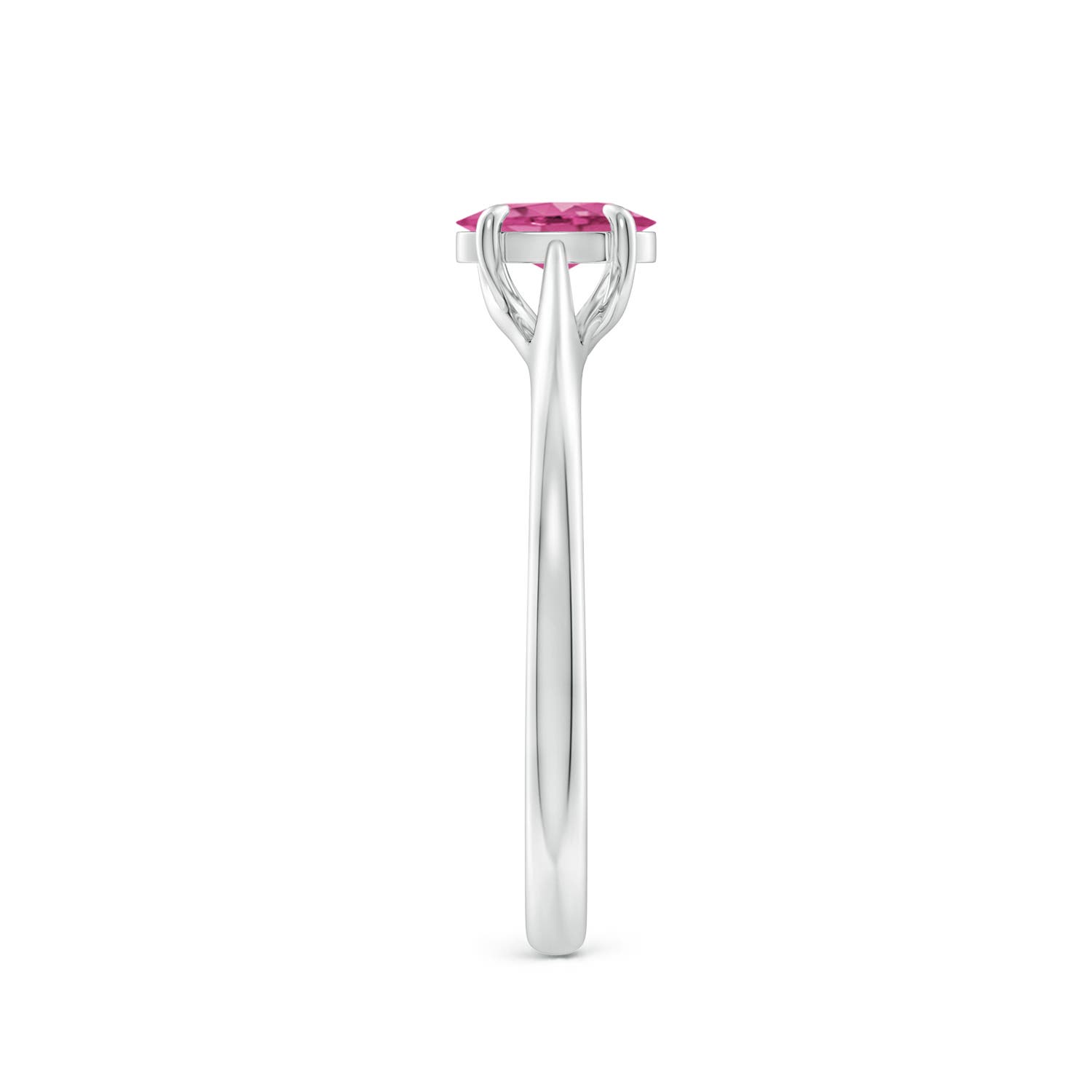 AAAA - Pink Sapphire / 0.55 CT / 14 KT White Gold