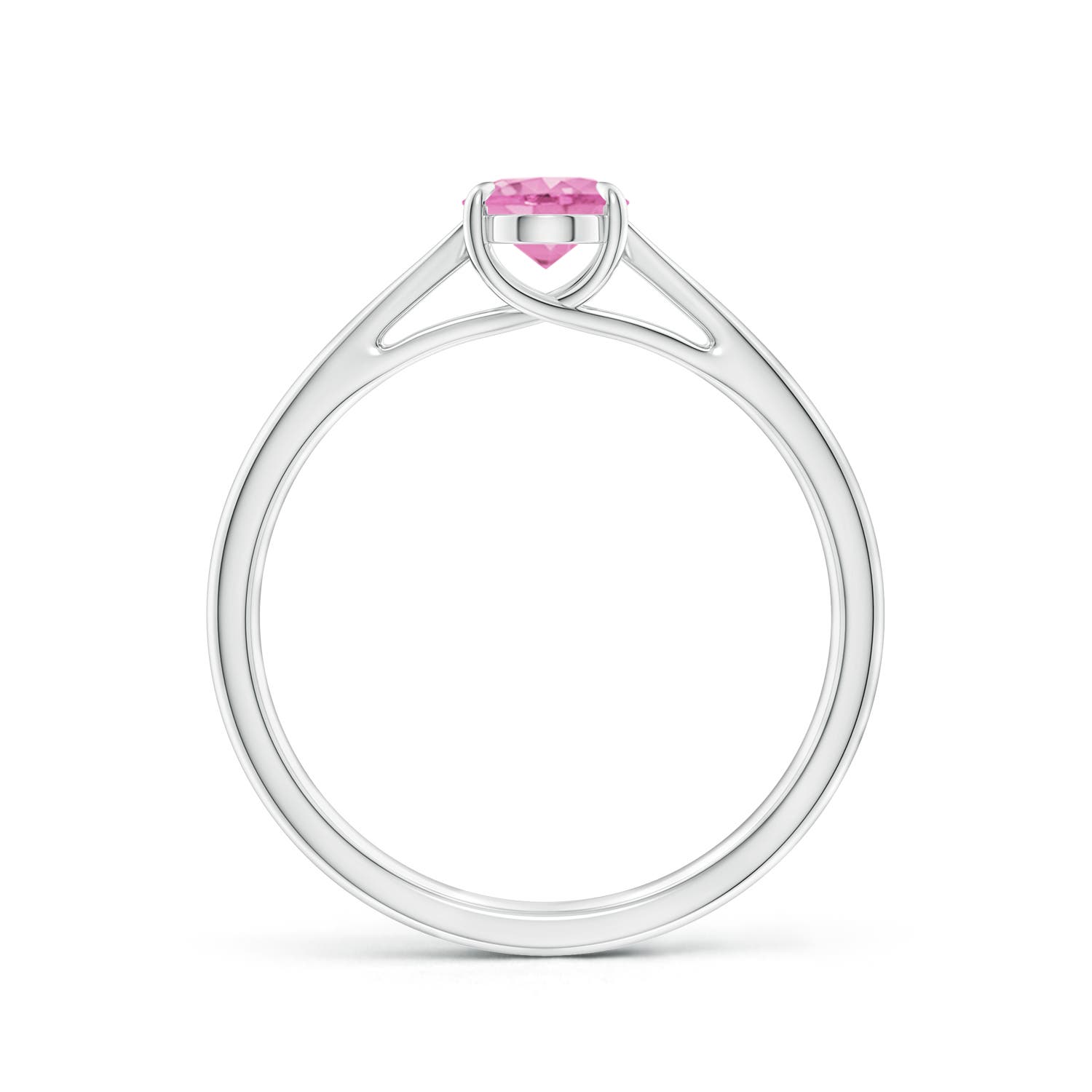 A - Pink Sapphire / 0.85 CT / 14 KT White Gold