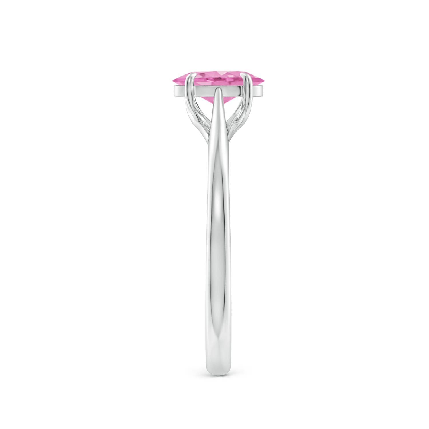 A - Pink Sapphire / 0.85 CT / 14 KT White Gold