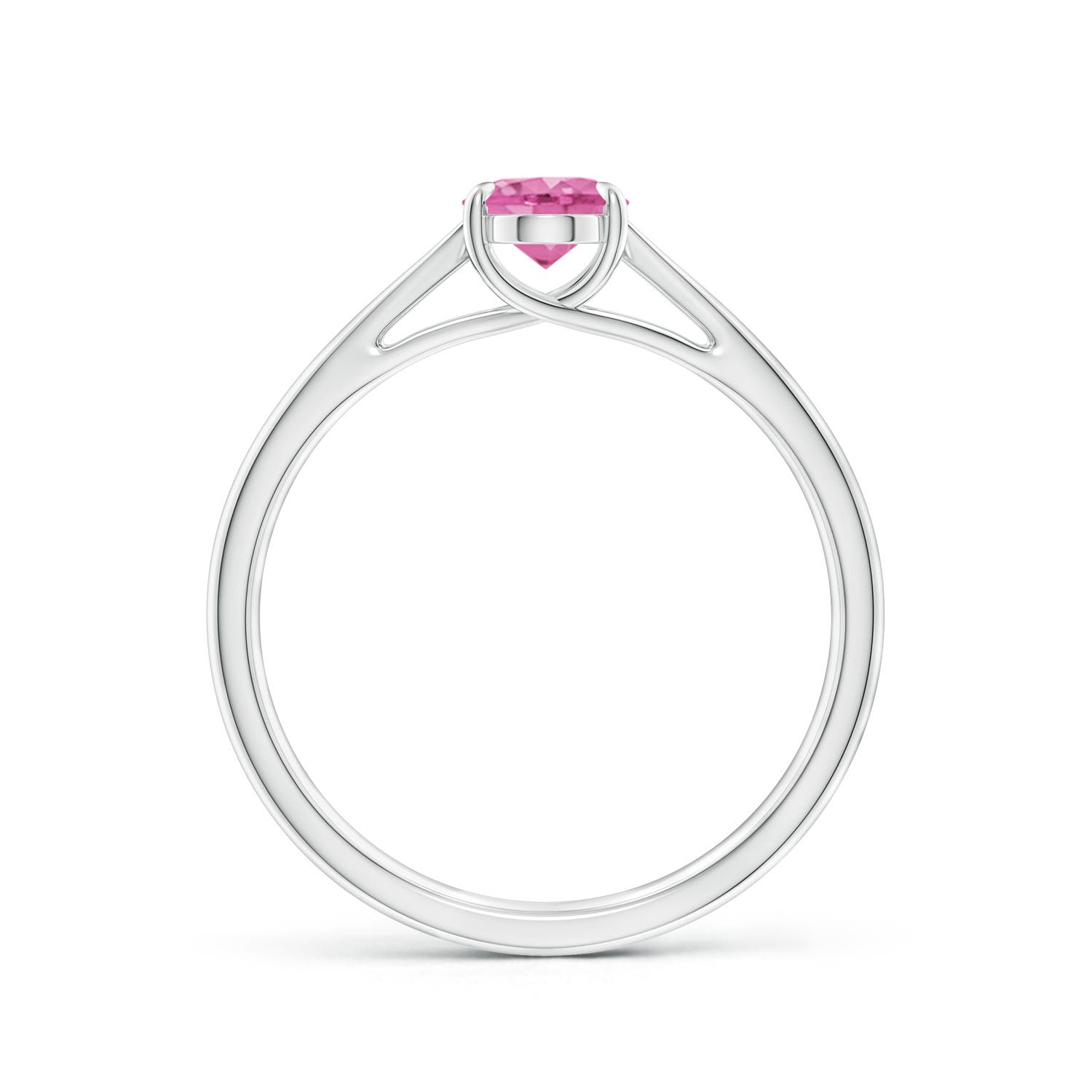 AA - Pink Sapphire / 0.85 CT / 14 KT White Gold