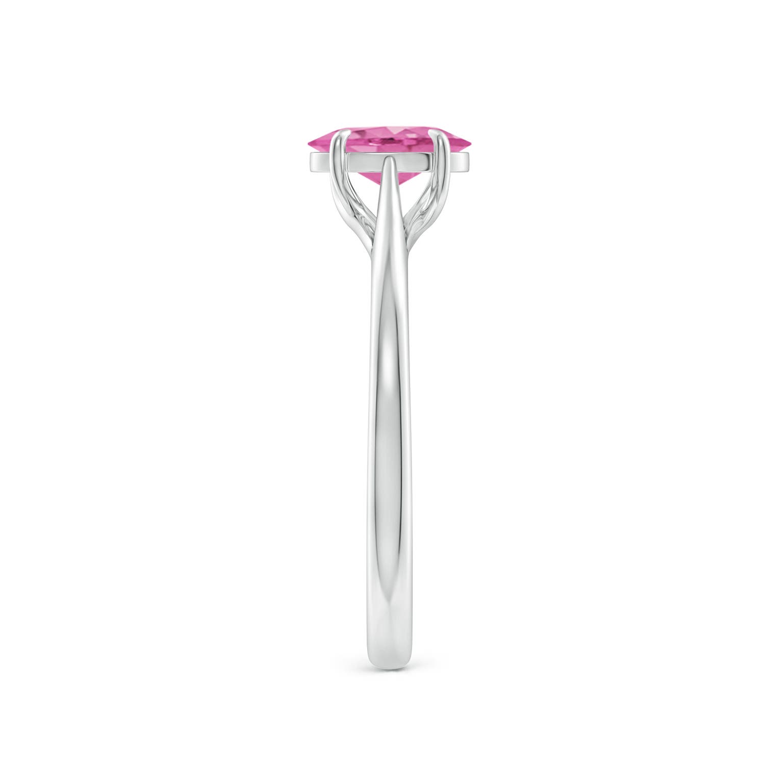 AA - Pink Sapphire / 0.85 CT / 14 KT White Gold