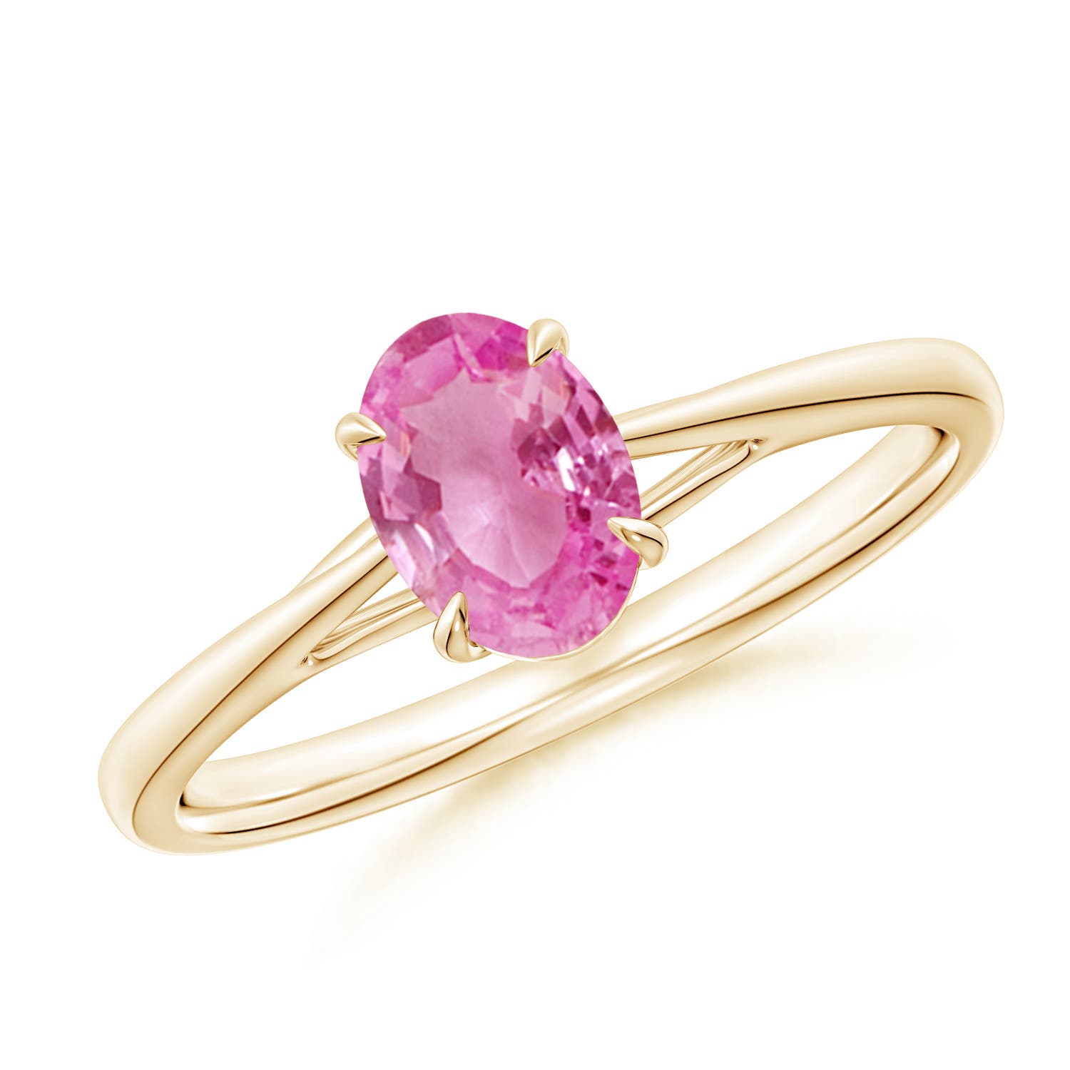 AA - Pink Sapphire / 0.85 CT / 14 KT Yellow Gold