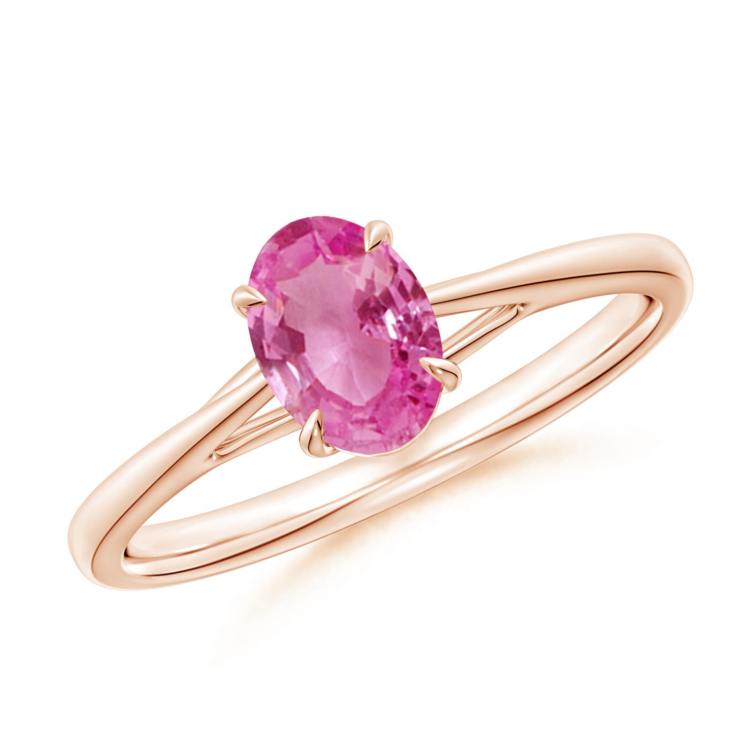 AAA - Pink Sapphire / 0.85 CT / 14 KT Rose Gold