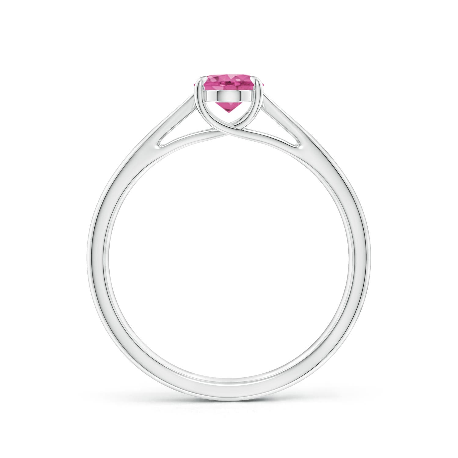 AAA - Pink Sapphire / 0.85 CT / 14 KT White Gold