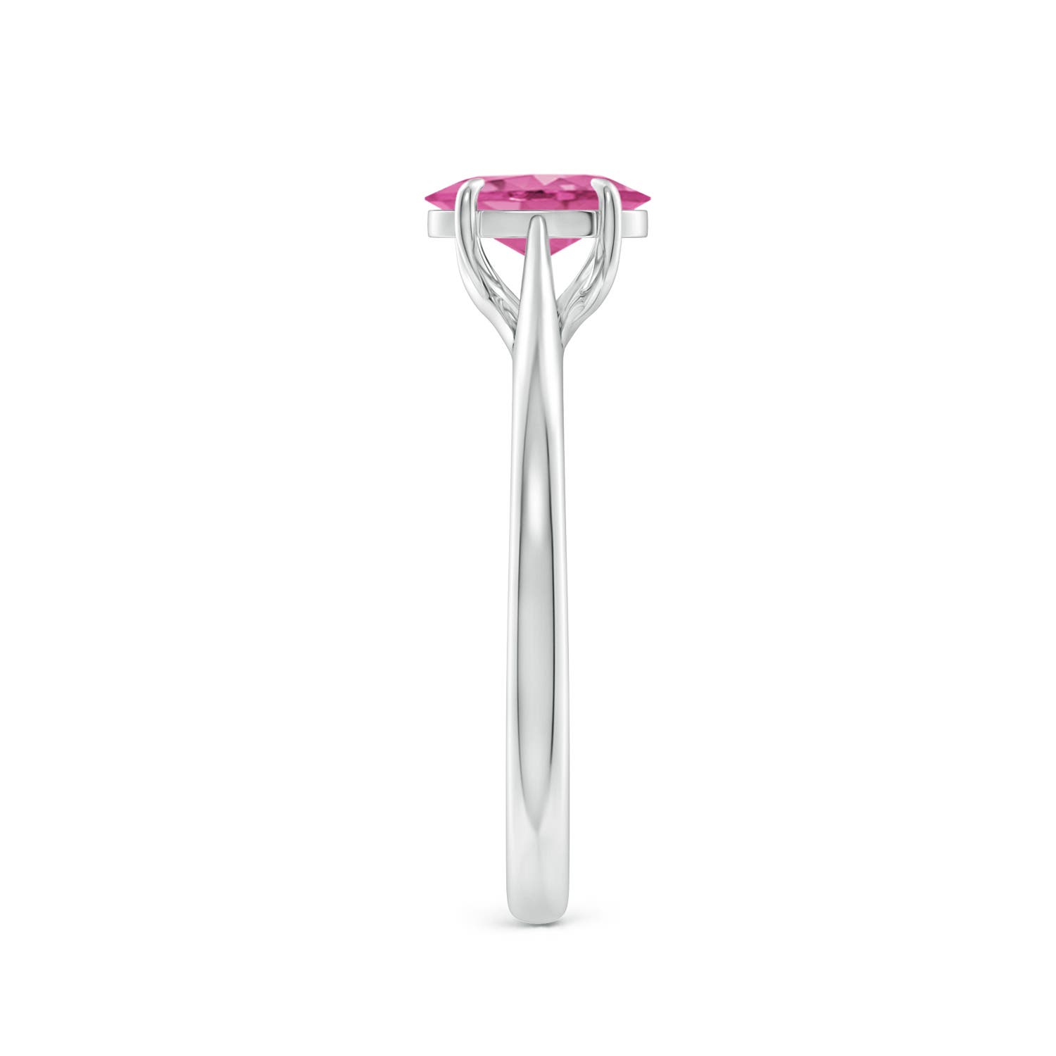 AAA - Pink Sapphire / 0.85 CT / 14 KT White Gold