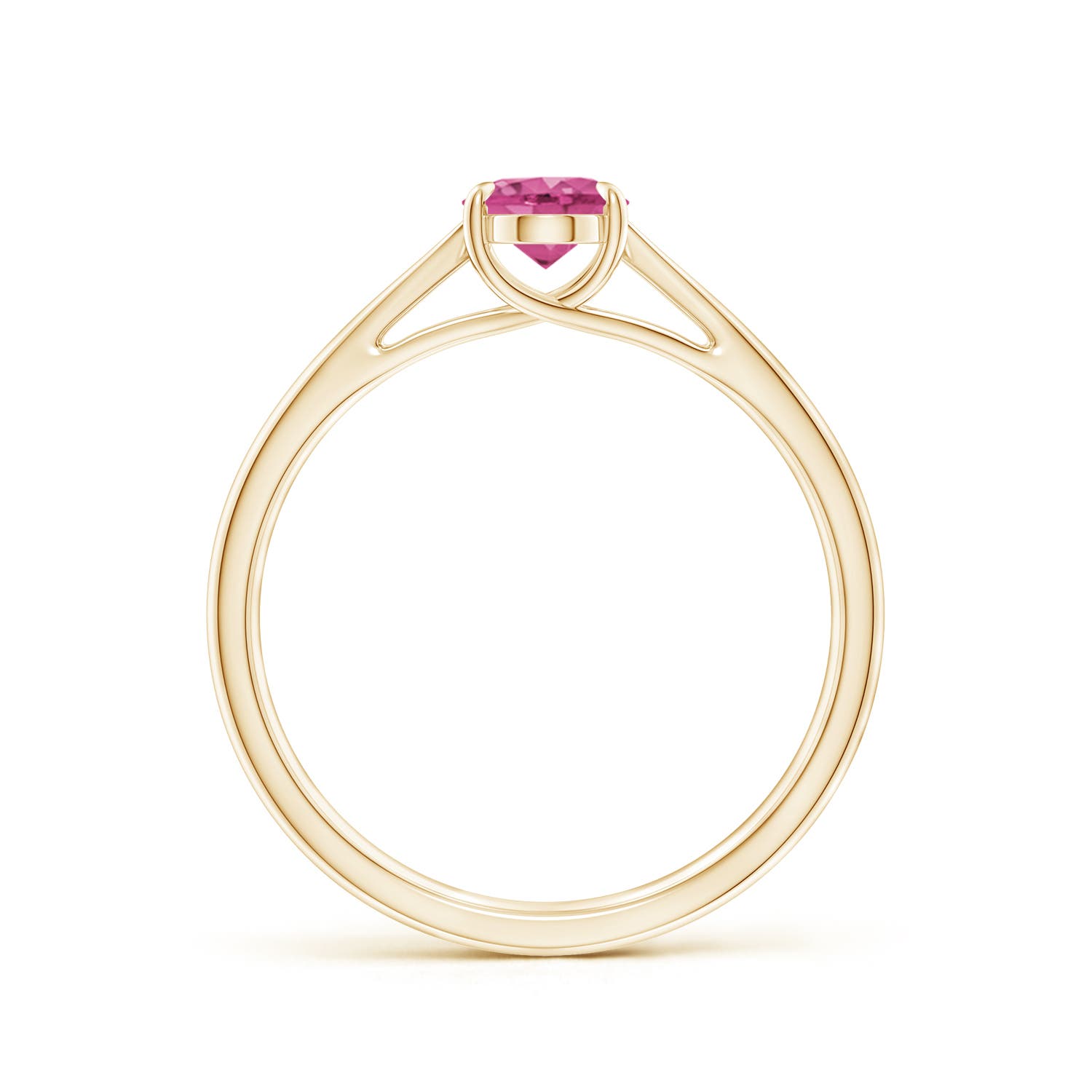 AAAA - Pink Sapphire / 0.85 CT / 14 KT Yellow Gold