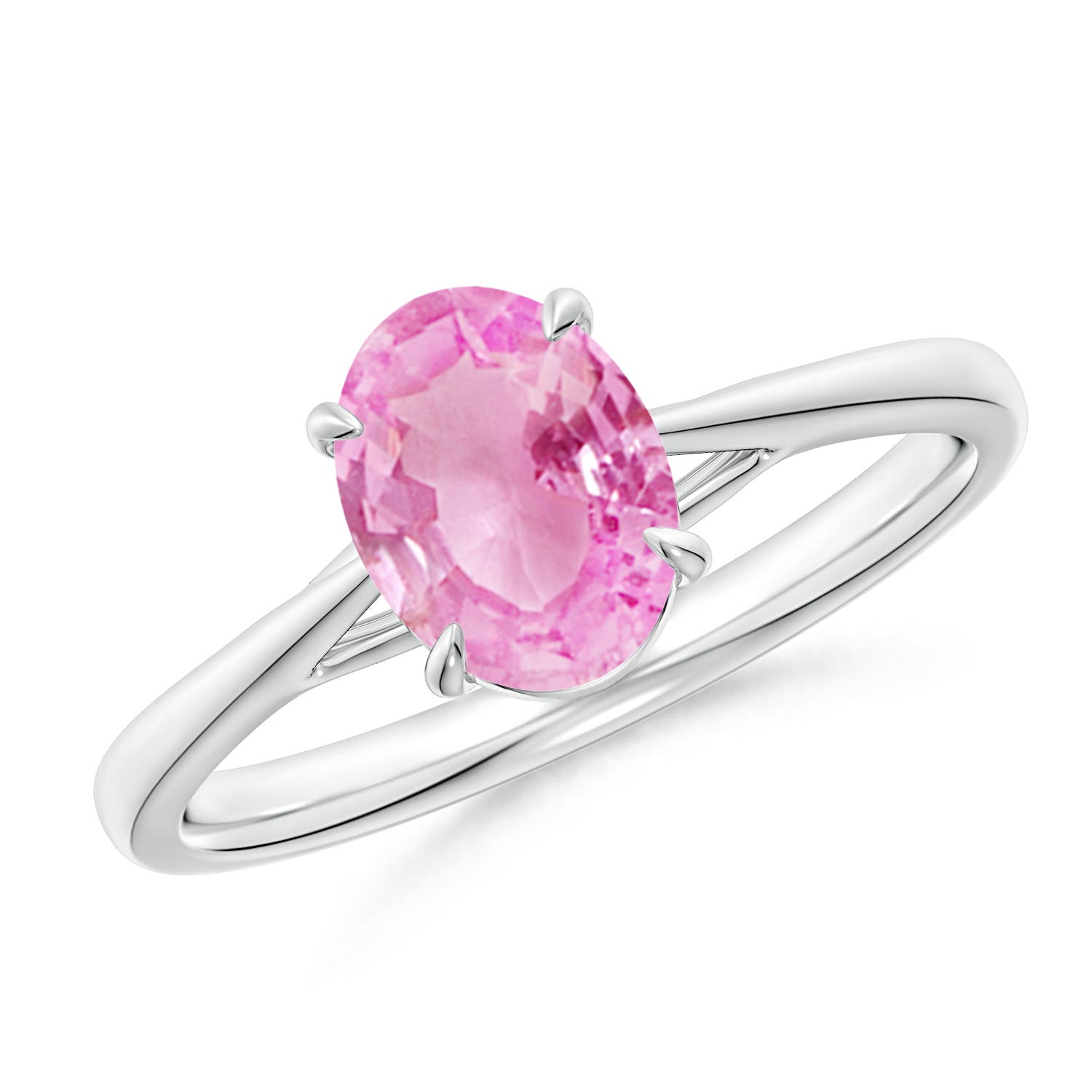 A - Pink Sapphire / 1.45 CT / 14 KT White Gold