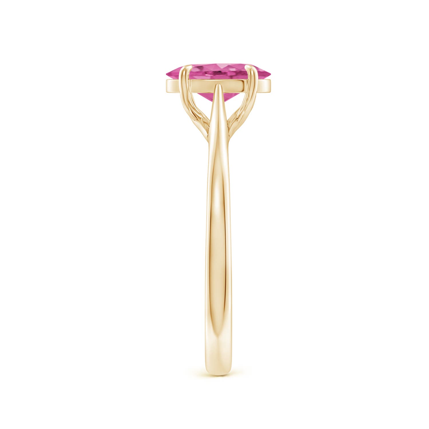 AAA - Pink Sapphire / 1.45 CT / 14 KT Yellow Gold