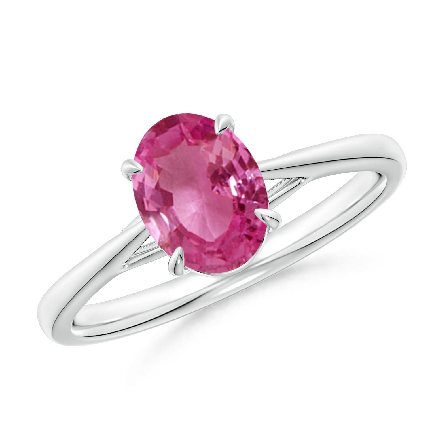 AAAA - Pink Sapphire / 1.45 CT / 14 KT White Gold