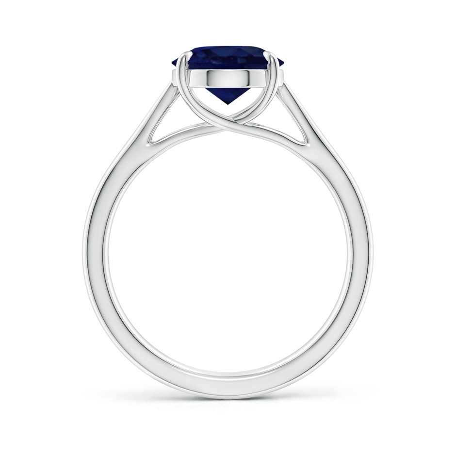 10x8mm A Prong-Set Oval Sapphire Cathedral Solitaire Ring in 18K White Gold side 199