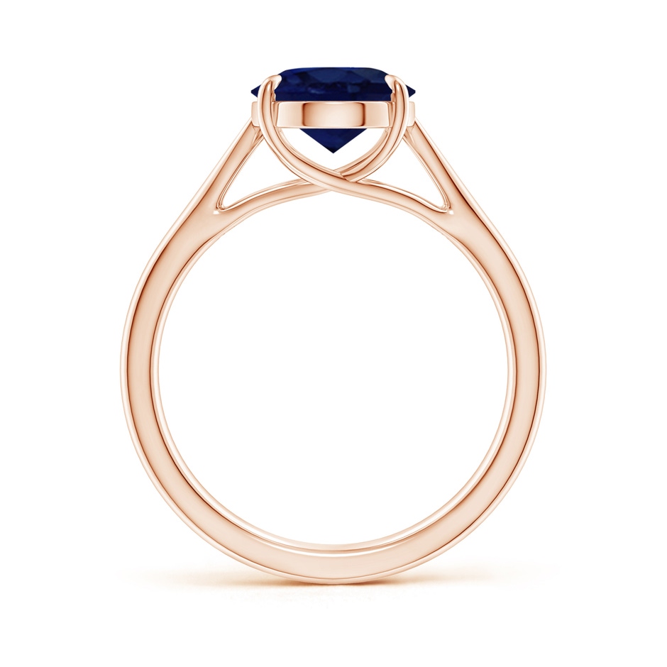 10x8mm A Prong-Set Oval Sapphire Cathedral Solitaire Ring in Rose Gold side 199