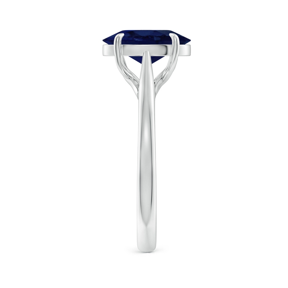 10x8mm A Prong-Set Oval Sapphire Cathedral Solitaire Ring in White Gold side 299