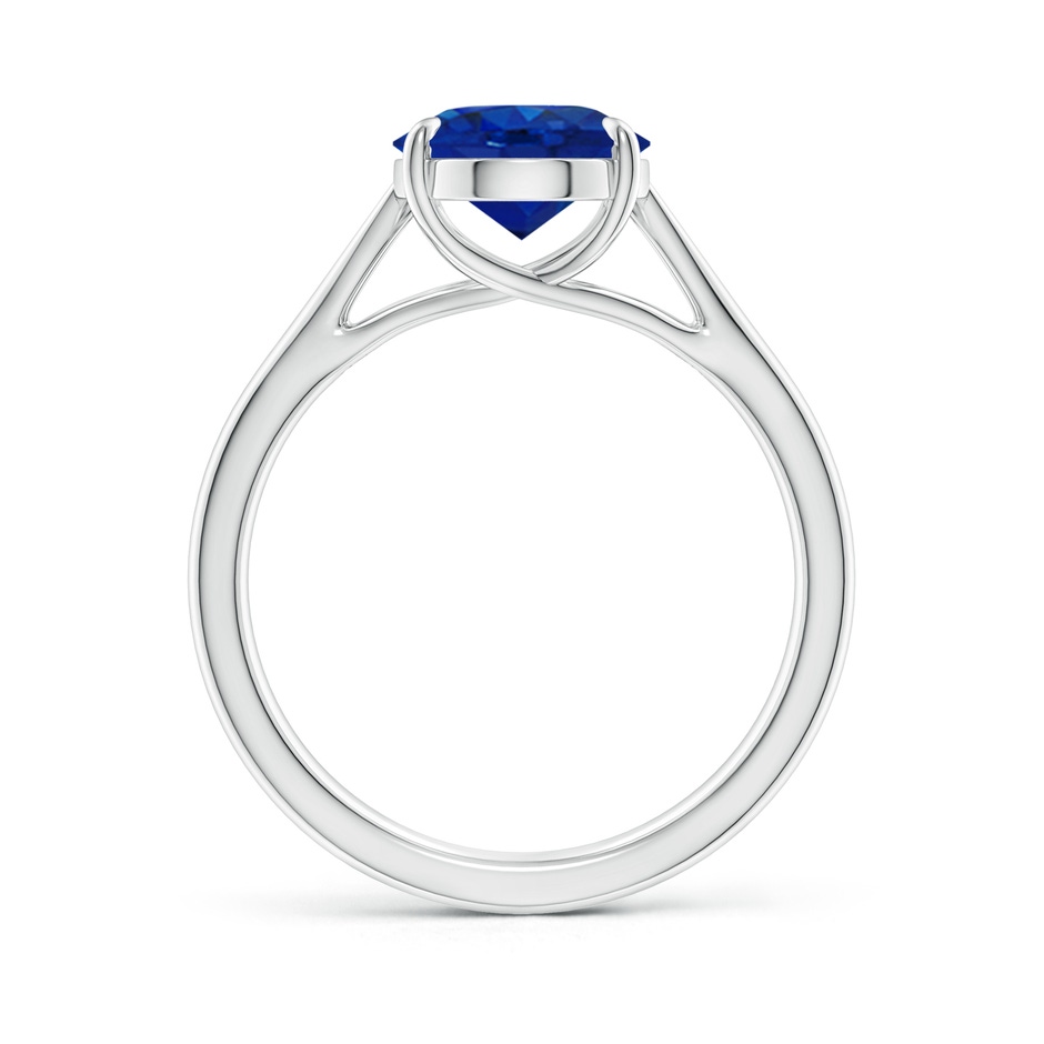 10x8mm AAA Prong-Set Oval Sapphire Cathedral Solitaire Ring in P950 Platinum side 199